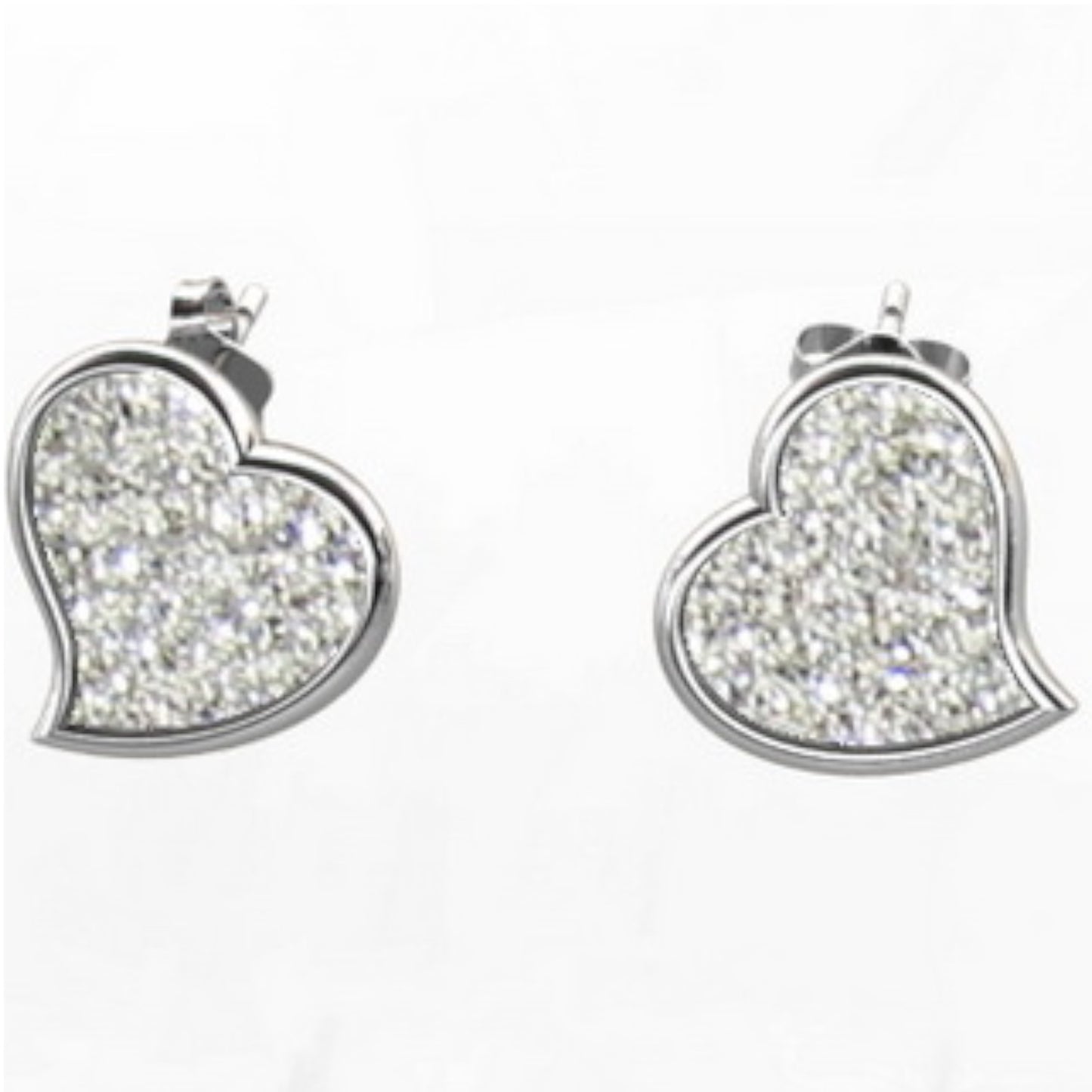Silberohrringe Herzen, Stecker aus 925 Silber, mm, Anlaufgeschützt