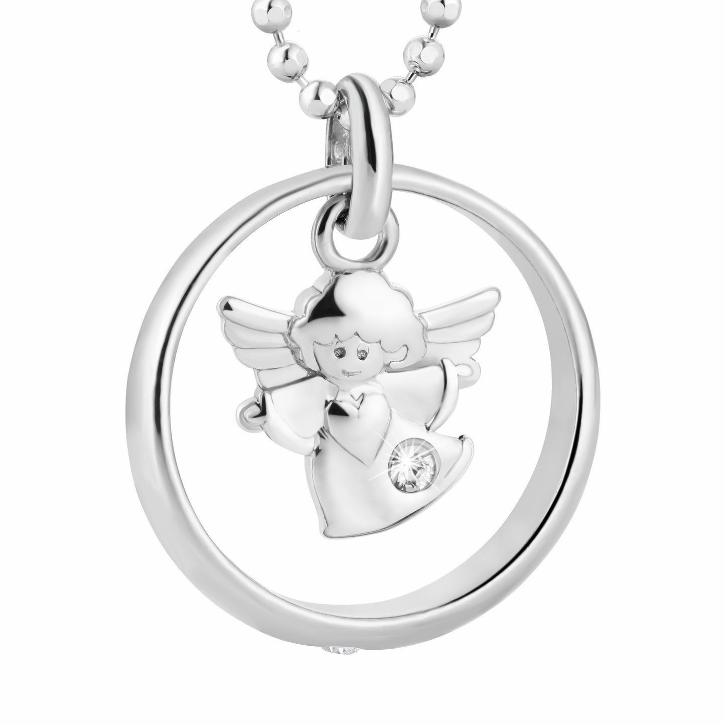Ein Taufring-Anhänger, aus 925 Silber, Anlaufgeschützt, ca. 18 mm (ohne Kette)