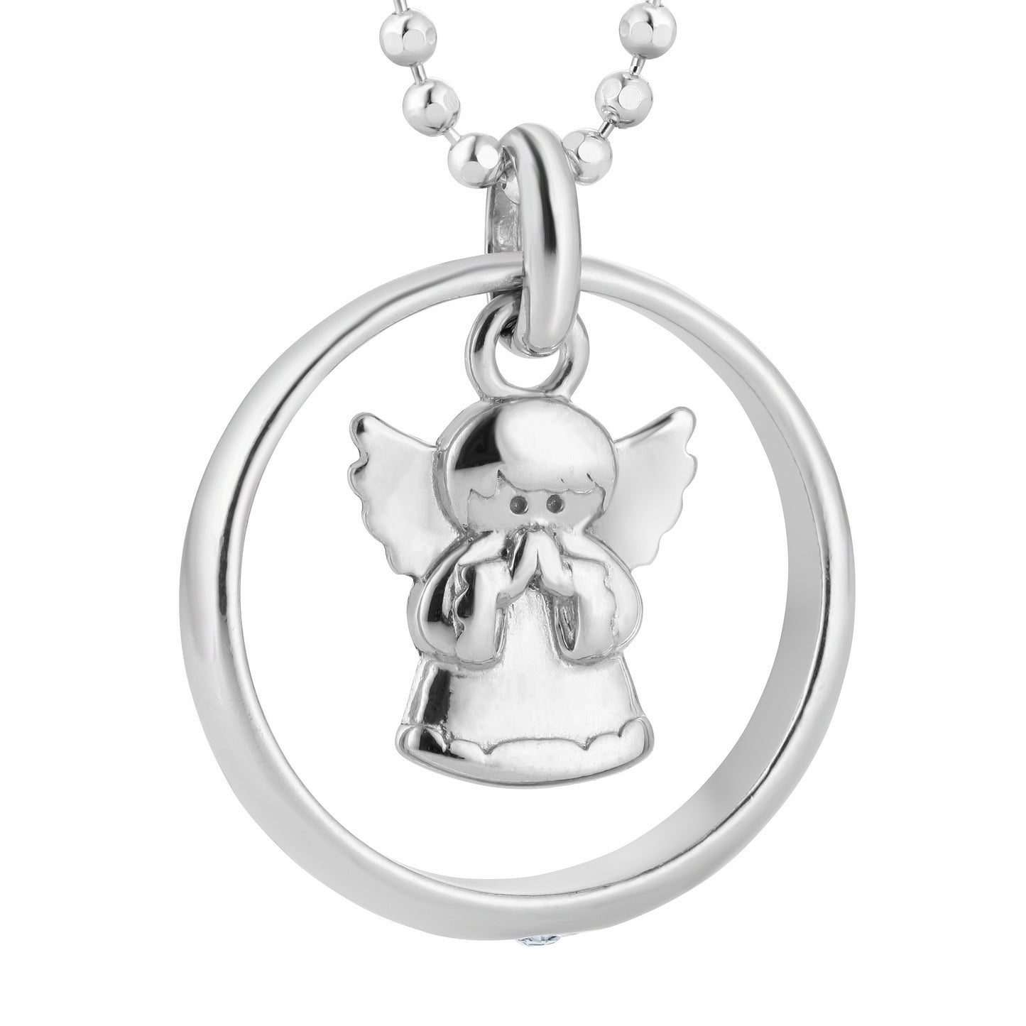 Ein Taufring-Anhänger, aus 925 Silber, Anlaufgeschützt, ca. 18 mm (ohne Kette)