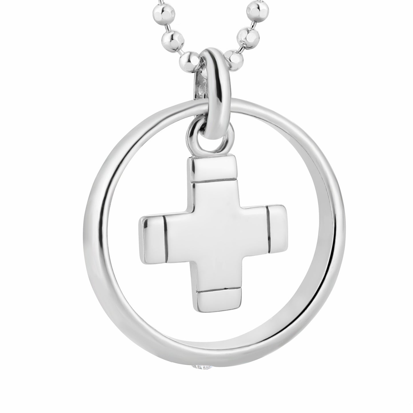 Ein Taufring-Anhänger, aus 925 Silber, Anlaufgeschützt, ca. 18 mm (ohne Kette)