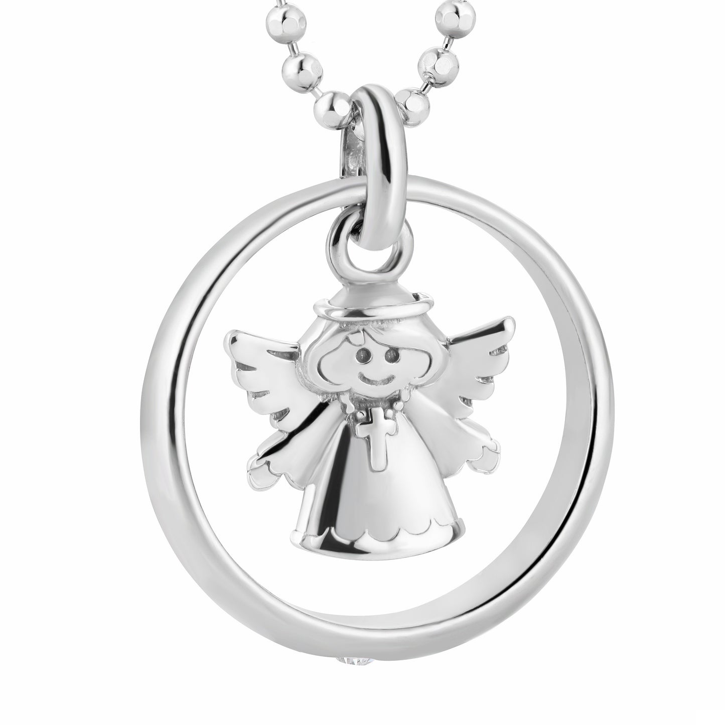 Ein Taufring-Anhänger, aus 925 Silber, Anlaufgeschützt, ca. 18 mm (ohne Kette)