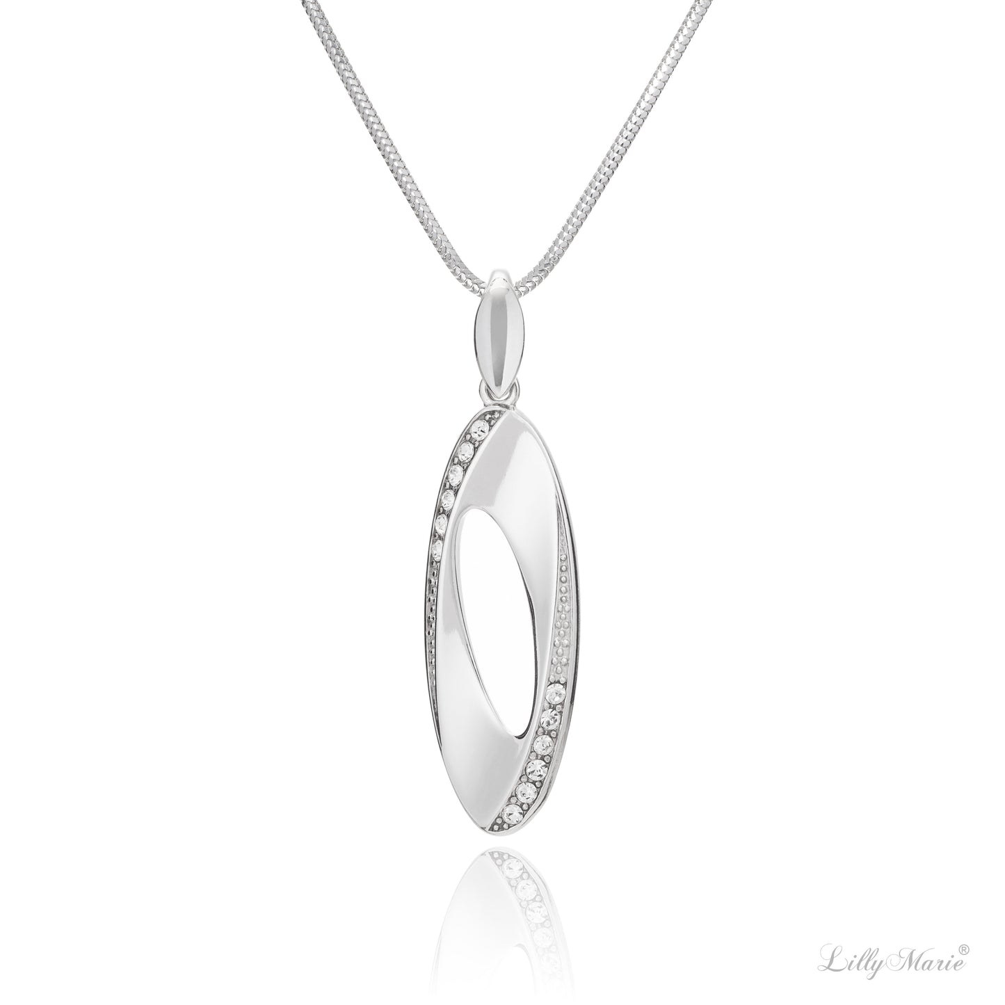 Silberanhänger aus 925 Silber, Anlaufgeschützt, ca. 30 mm x 12 mm (ohne Kette)