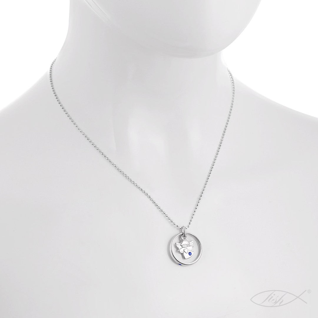 Ein Taufring-Anhänger, aus 925 Silber, Anlaufgeschützt, ca. 18 mm (ohne Kette)