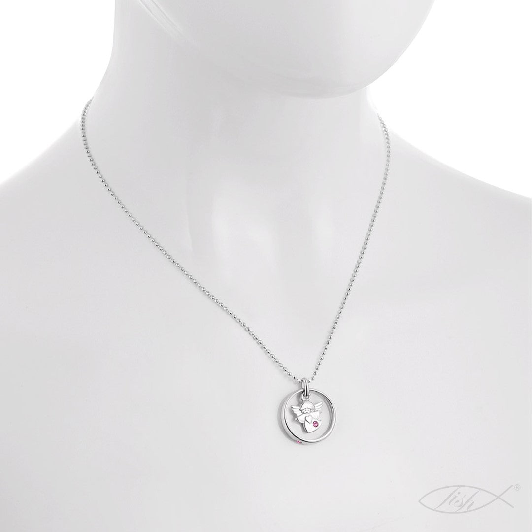 Ein Taufring-Anhänger, aus 925 Silber, Anlaufgeschützt, ca. 18 mm (ohne Kette)