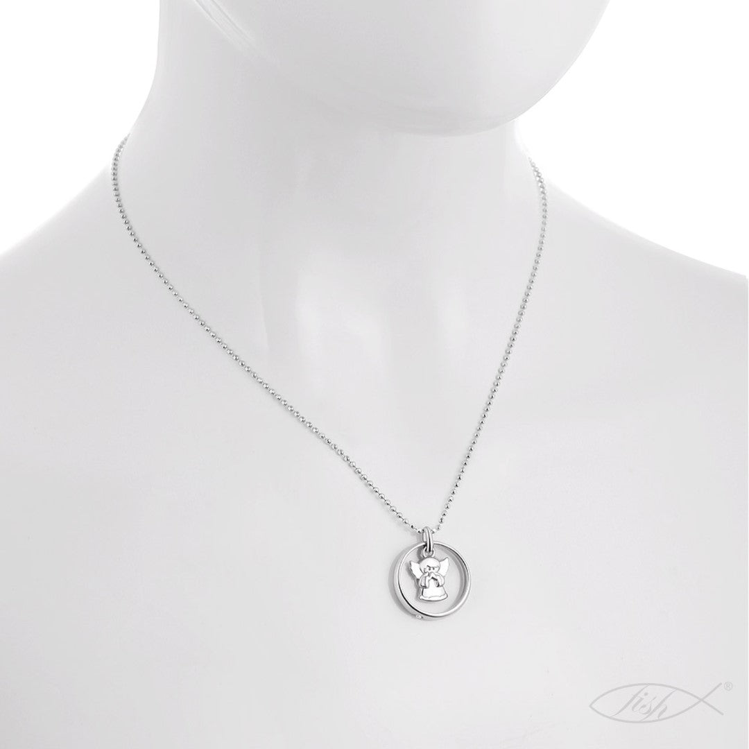 Ein Taufring-Anhänger, aus 925 Silber, Anlaufgeschützt, ca. 18 mm (ohne Kette)