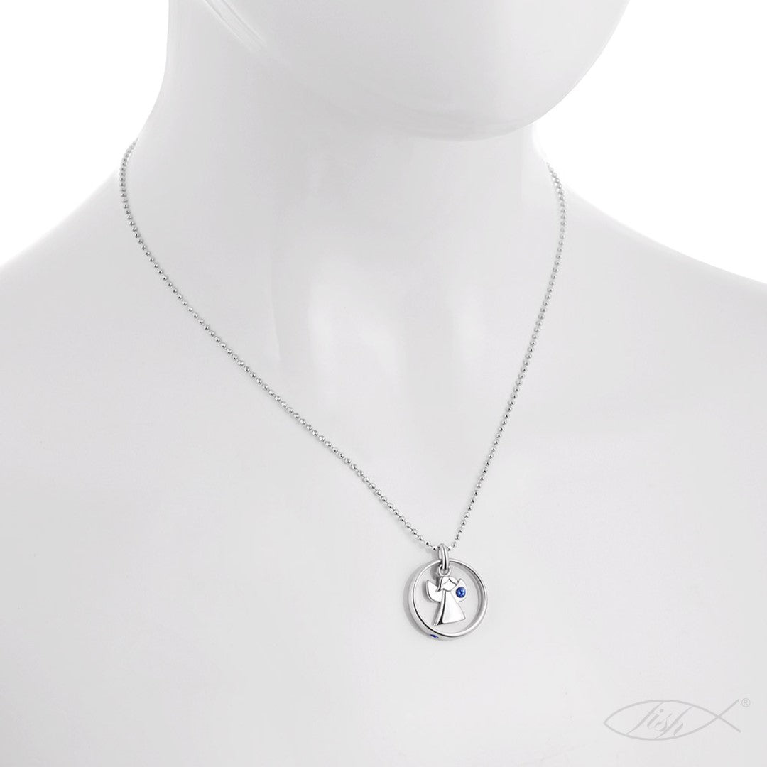 Ein Taufring-Anhänger, aus 925 Silber, Anlaufgeschützt, ca. 18 mm (ohne Kette)