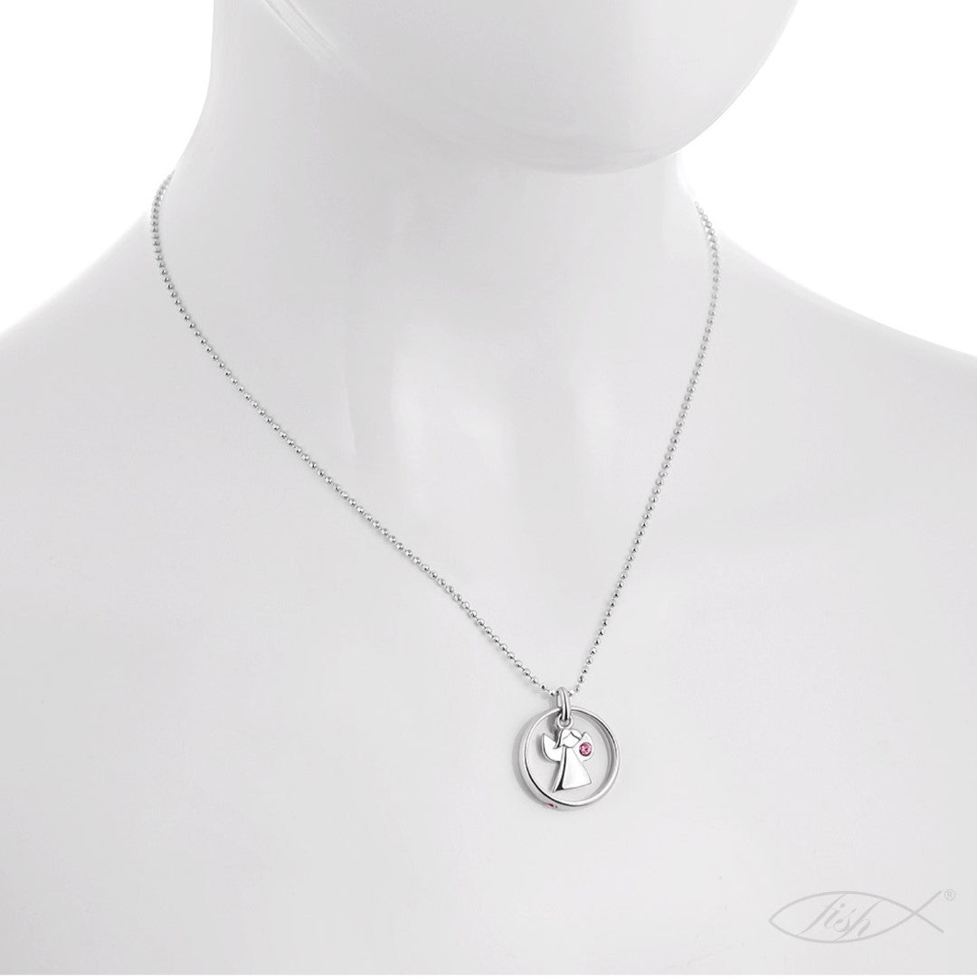 Ein Taufring-Anhänger, aus 925 Silber, Anlaufgeschützt, ca. 18 mm (ohne Kette)