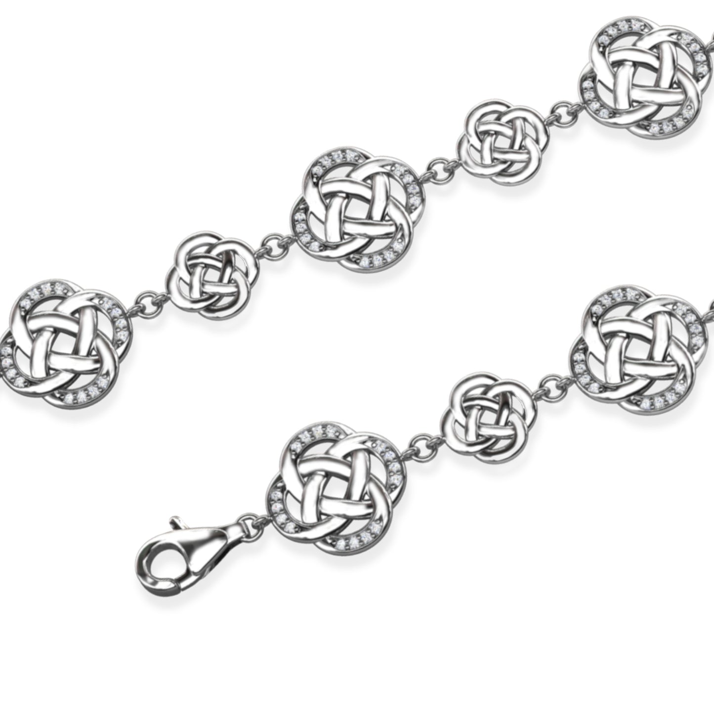 Ein Infinity Armband aus 925 Silber, Anlaufgeschützt Breite 12 mm, Länge 19-22 cm