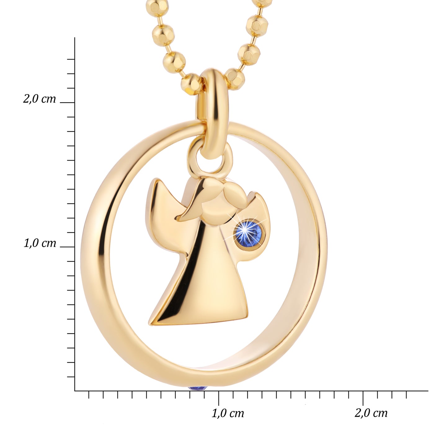 Ein vergoldeter Taufring-Anhänger, aus 925 Silber, Anlaufgeschützt, ca. 18 mm (ohne Kette)