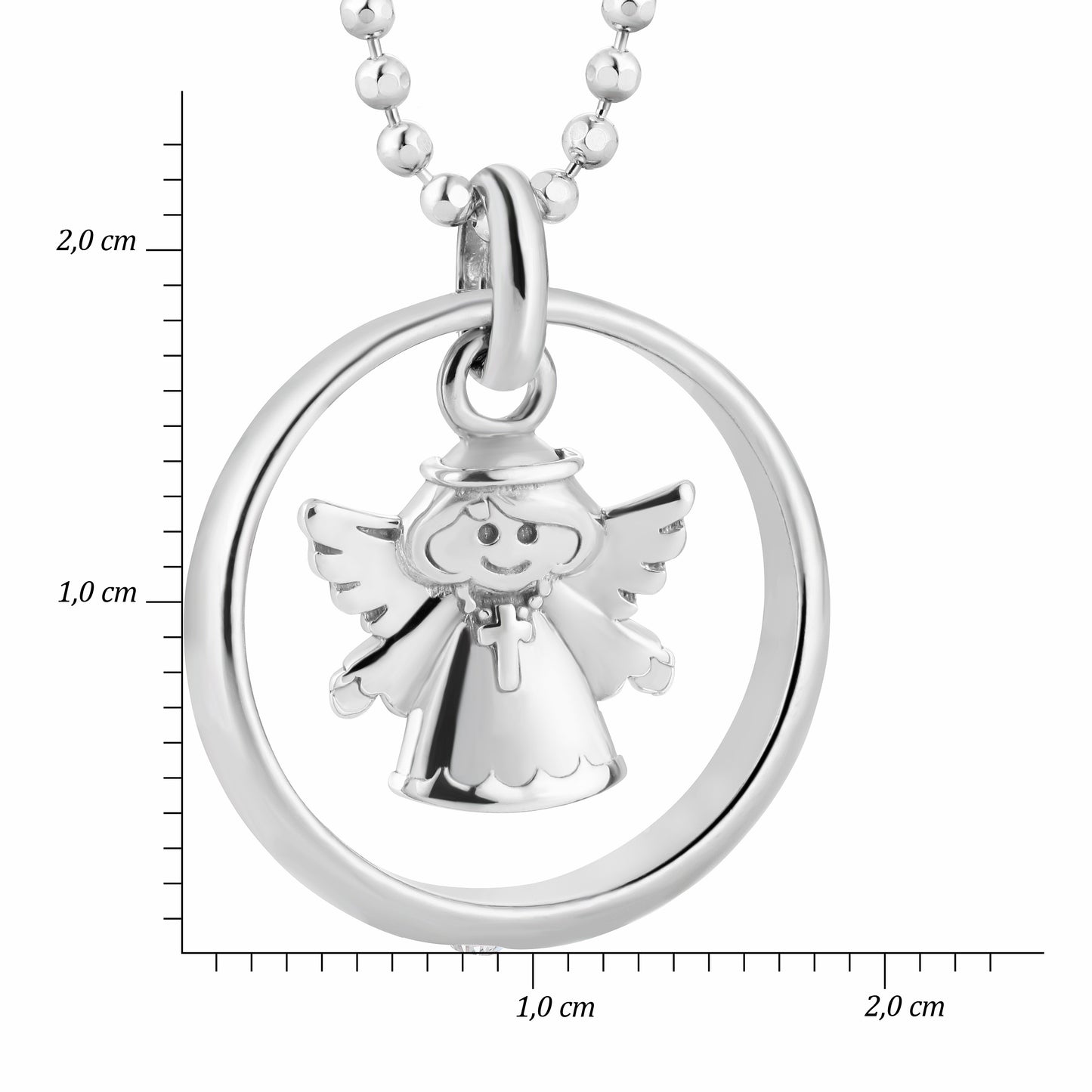 Ein Taufring-Anhänger, aus 925 Silber, Anlaufgeschützt, ca. 18 mm (ohne Kette)