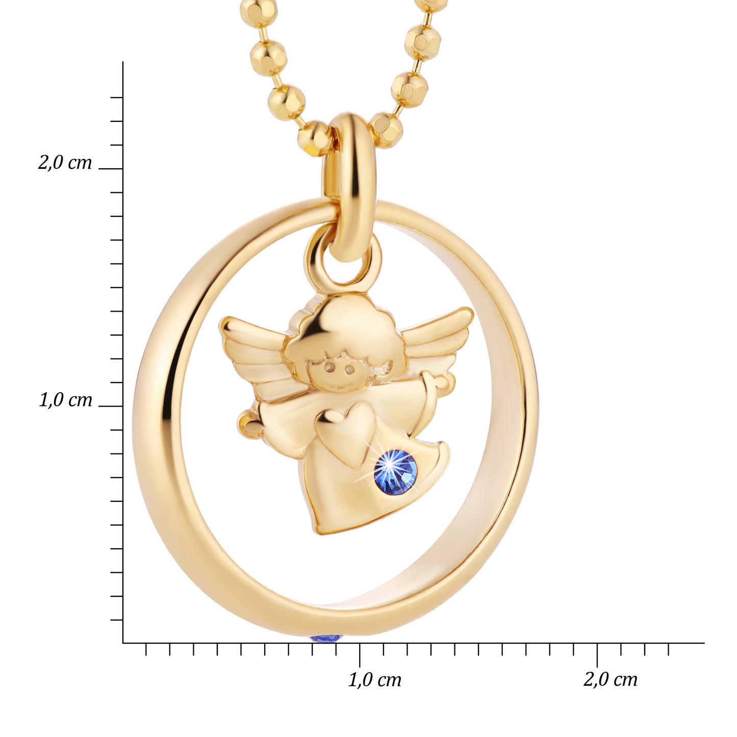 Ein vergoldeter Taufring-Anhänger, aus 925 Silber, Anlaufgeschützt, ca. 18 mm (ohne Kette)