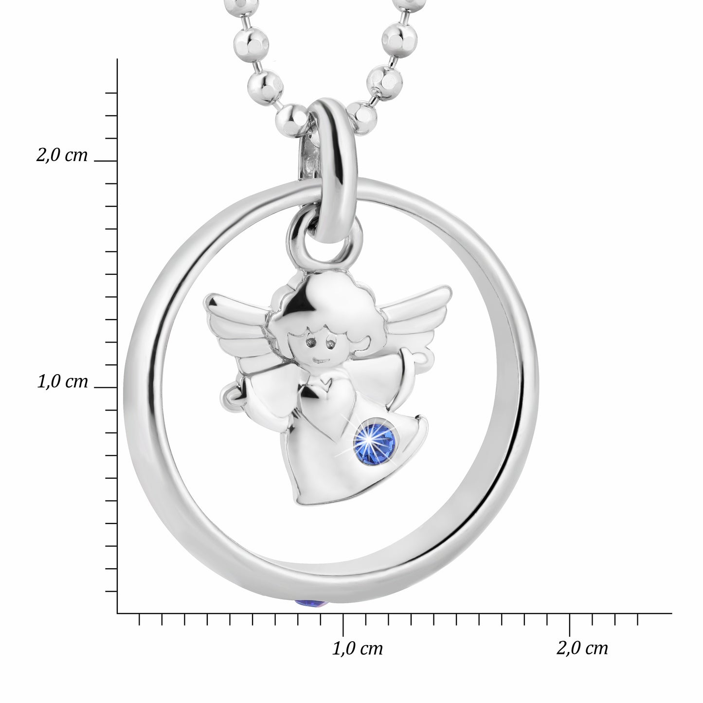 Ein Taufring-Anhänger, aus 925 Silber, Anlaufgeschützt, ca. 18 mm (ohne Kette)