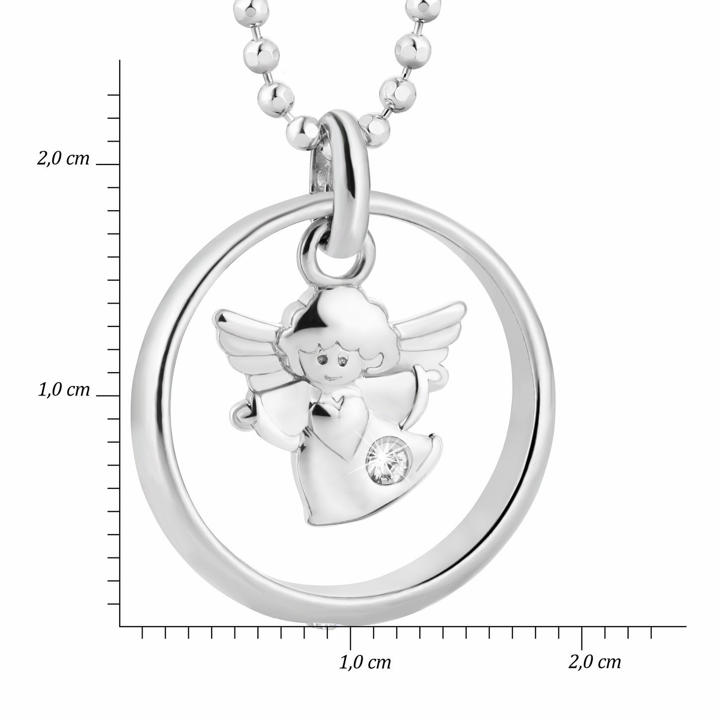 Ein Taufring-Anhänger, aus 925 Silber, Anlaufgeschützt, ca. 18 mm (ohne Kette)