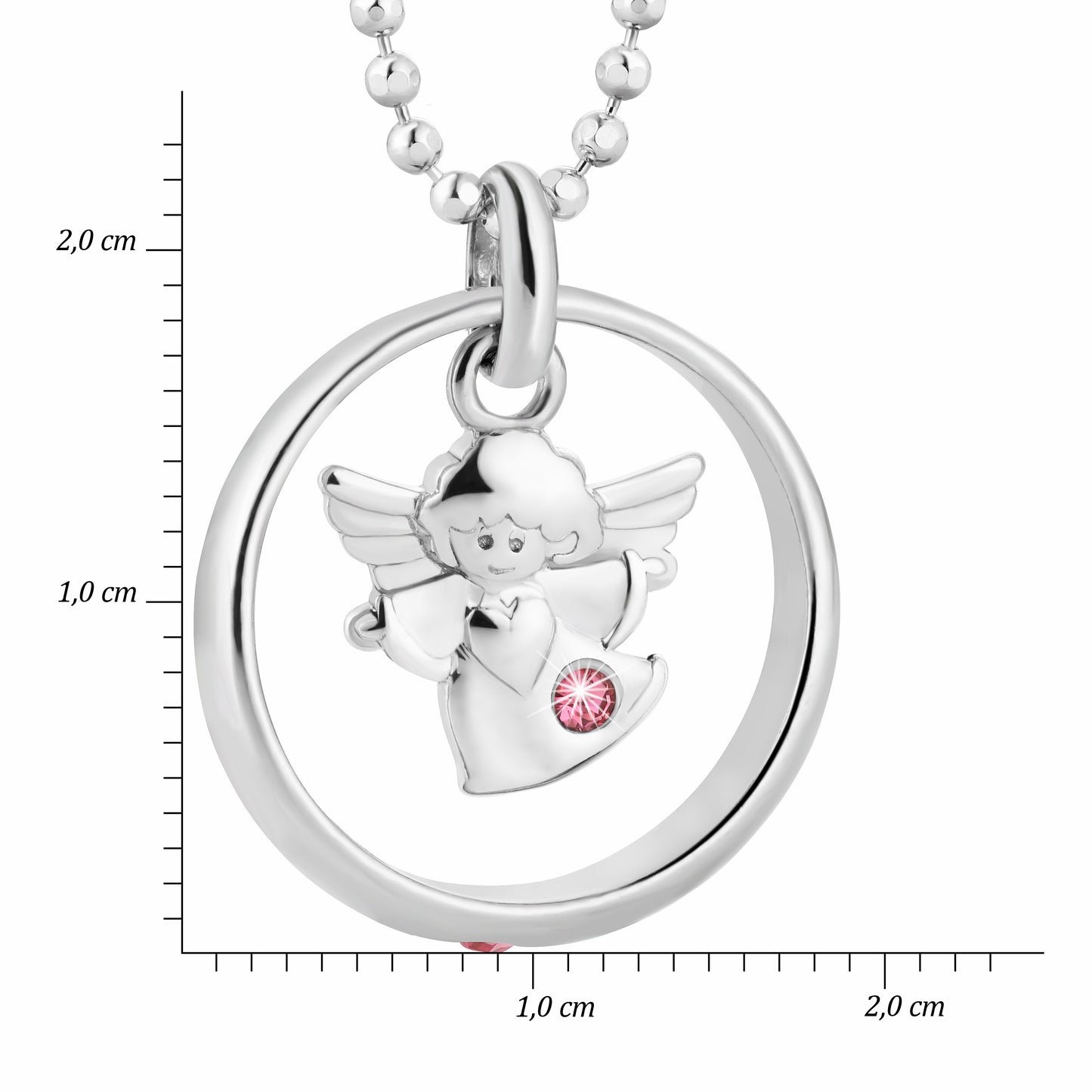 Ein Taufring-Anhänger, aus 925 Silber, Anlaufgeschützt, ca. 18 mm (ohne Kette)