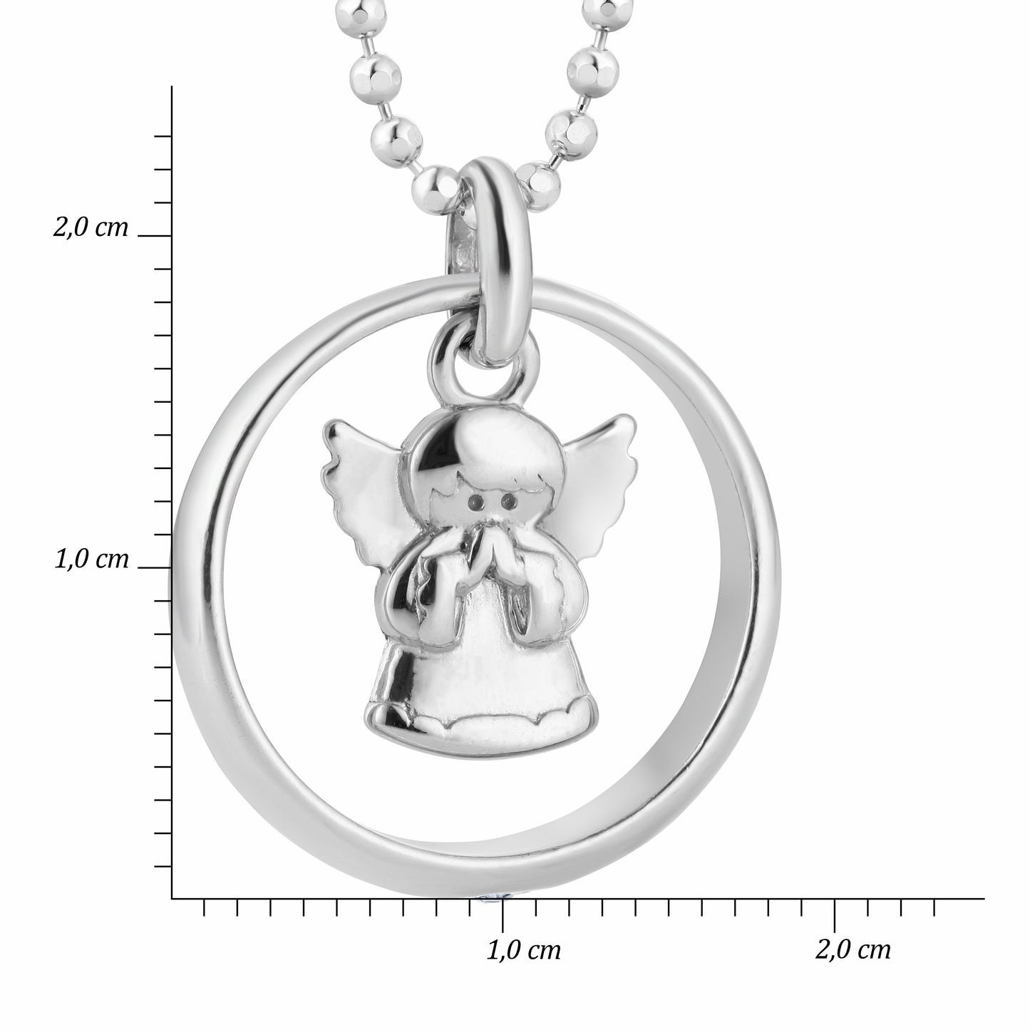 Ein Taufring-Anhänger, aus 925 Silber, Anlaufgeschützt, ca. 18 mm (ohne Kette)