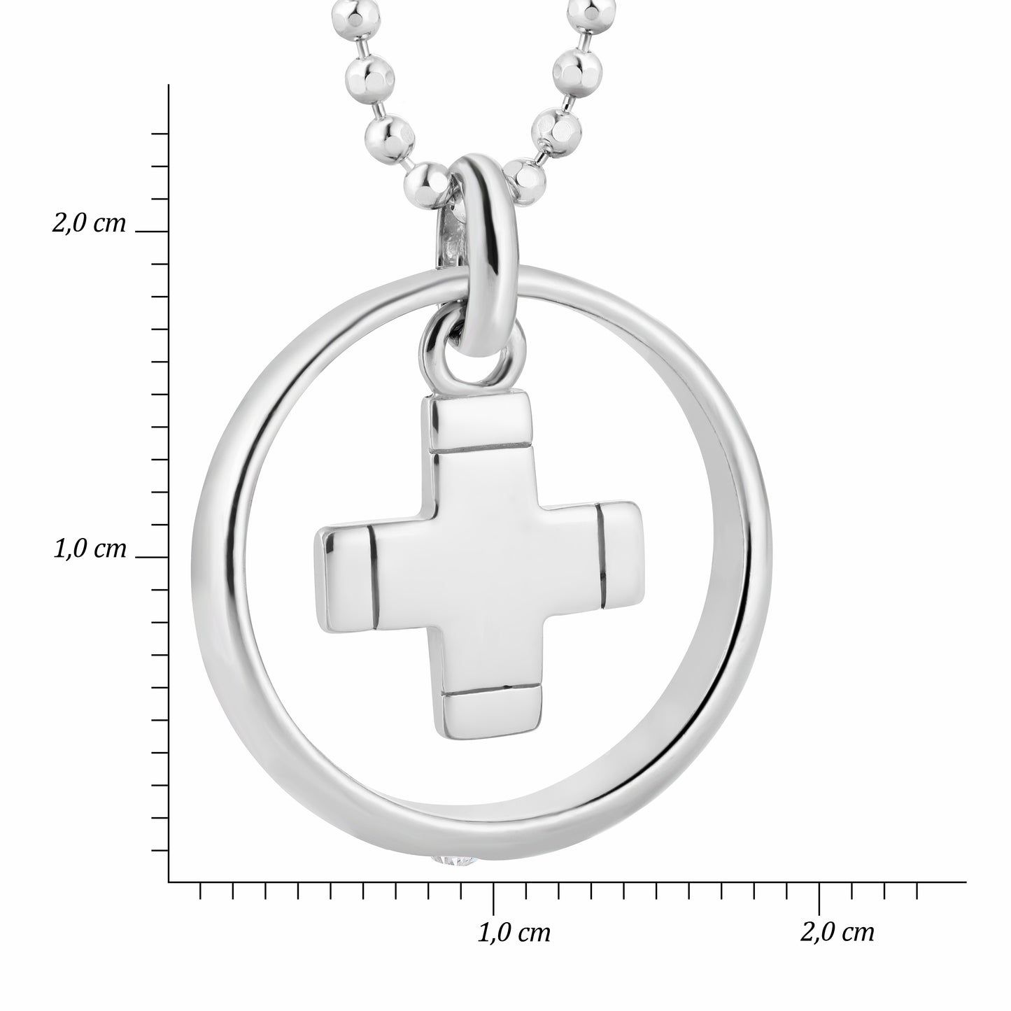 Ein Taufring-Anhänger, aus 925 Silber, Anlaufgeschützt, ca. 18 mm (ohne Kette)
