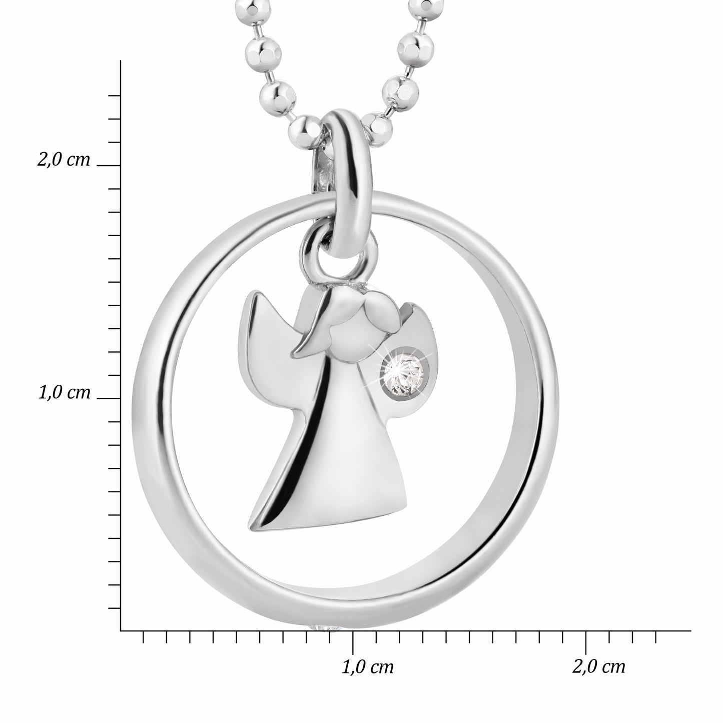 Ein Taufring-Anhänger, aus 925 Silber, Anlaufgeschützt, ca. 18 mm (ohne Kette)