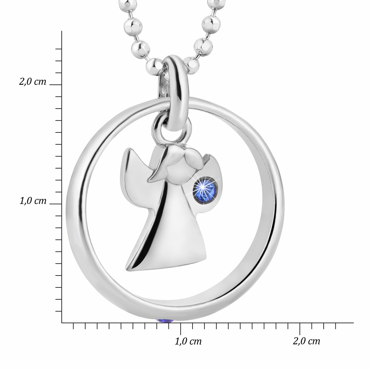 Ein Taufring-Anhänger, aus 925 Silber, Anlaufgeschützt, ca. 18 mm (ohne Kette)