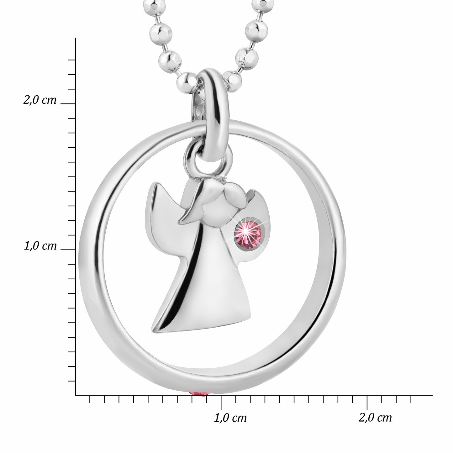 Ein Taufring-Anhänger, aus 925 Silber, Anlaufgeschützt, ca. 18 mm (ohne Kette)