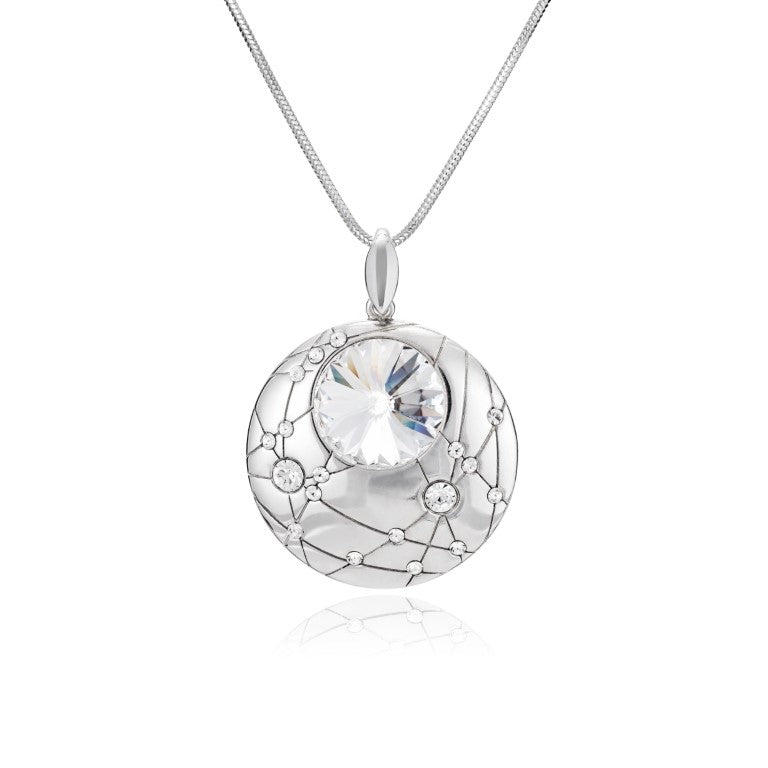 Runder Anhänger aus 925 Silber, Anlaufgeschützt, Durchmesser ca. 20 mm (ohne Kette)