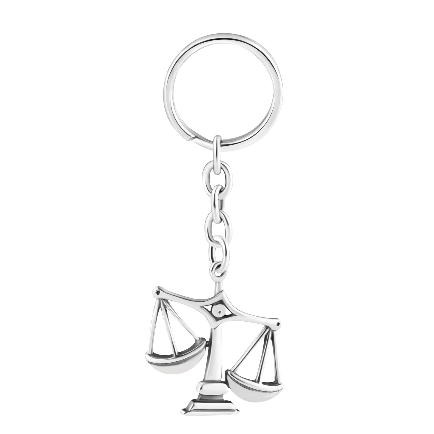 Schlüsselanhänger Waage aus 925 Silber, ca. 3 cm x 6 cm, anlaufgeschützt