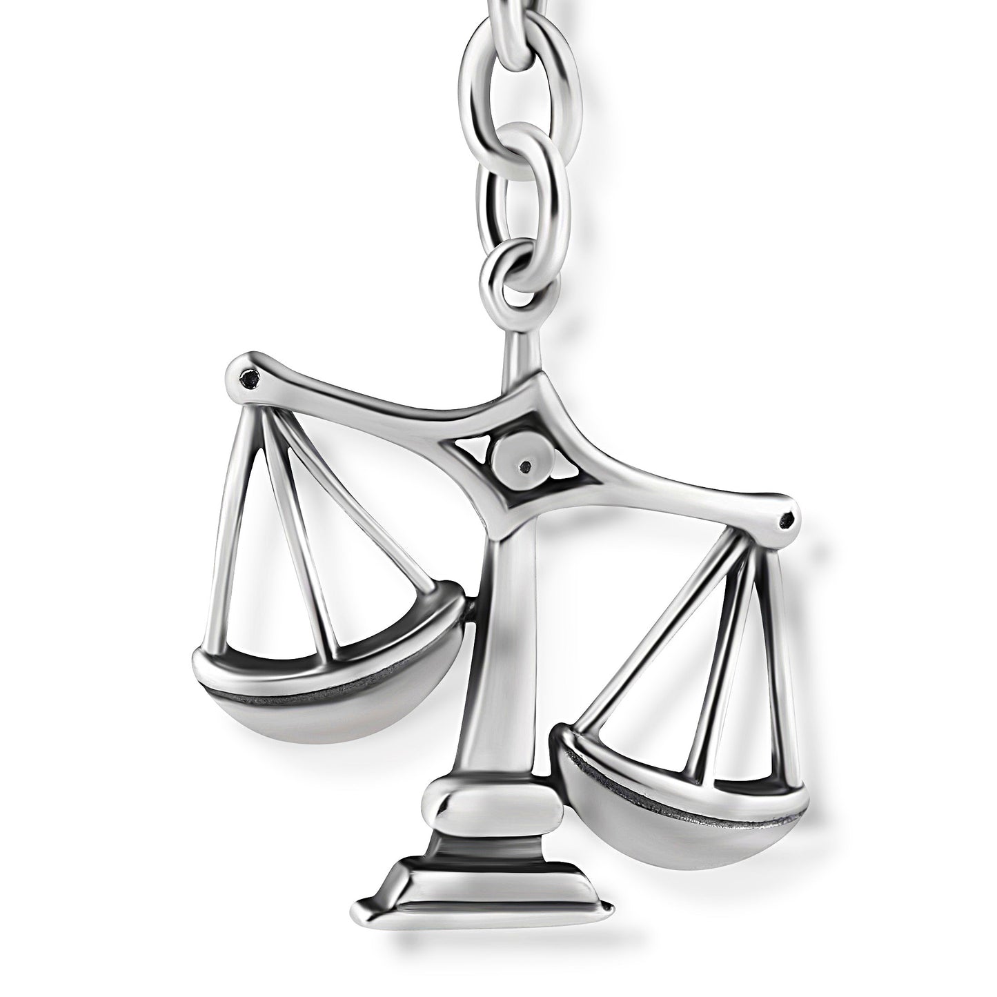 Schlüsselanhänger Waage aus 925 Silber, ca. 3 cm x 6 cm, anlaufgeschützt