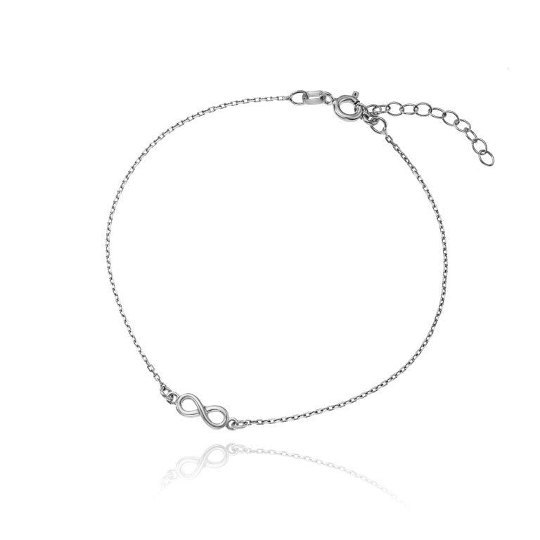 Ein Ewigkeit-Armband aus 925 Silber, Anlaufgeschützt Breite 0,6 mm, Länge 16-19,5 cm