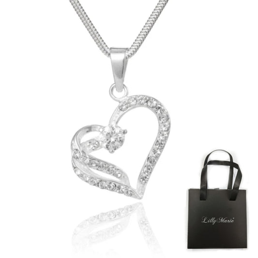 Herz mit Curb-Kette und Verpackung für Vitrine/Geschenkläden