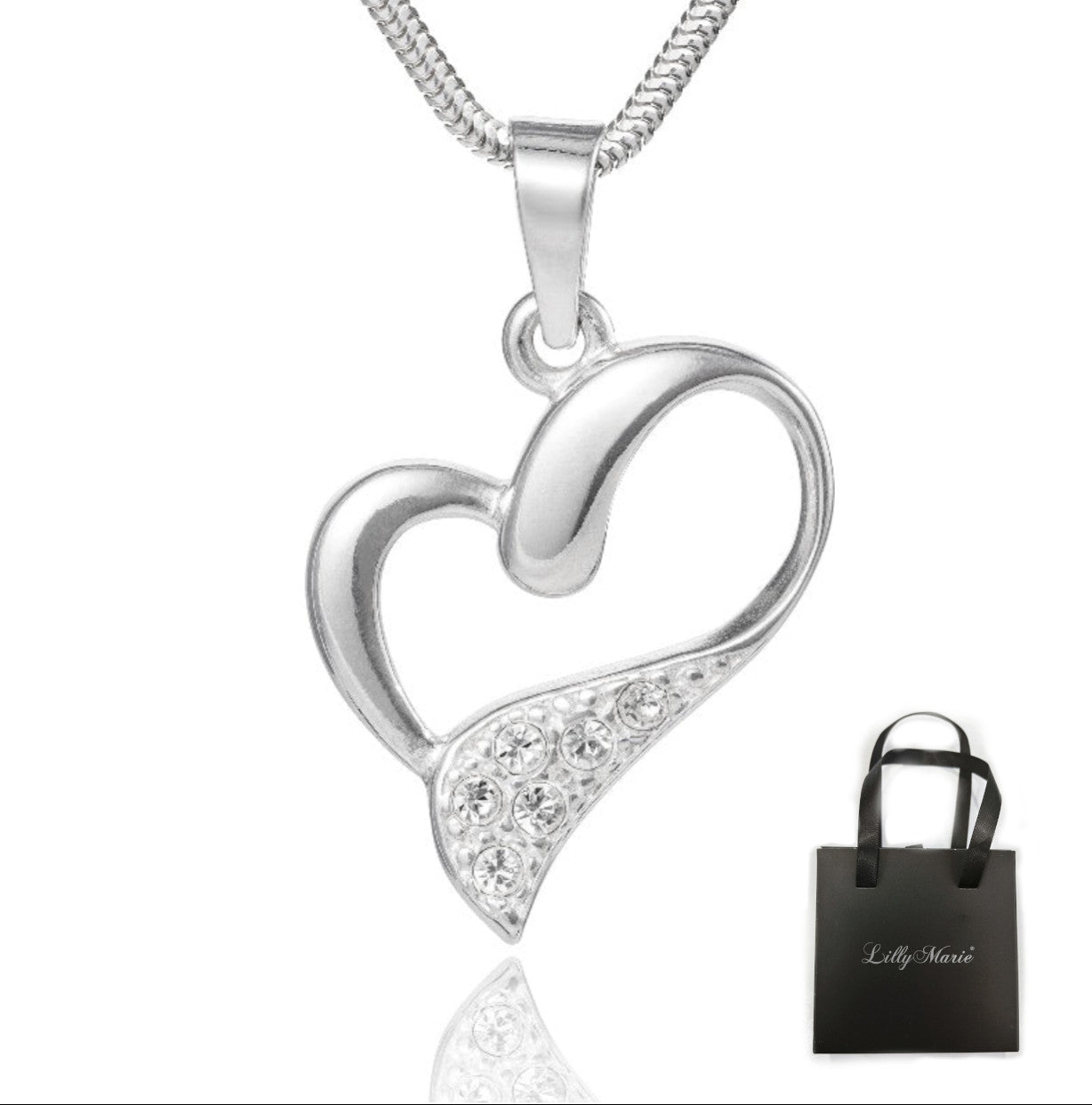 Bundle Herz+Kette+Verpackung für Vitrine/Geschenkläden