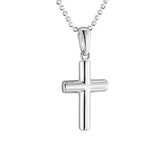 Kreuzanhänger aus 925 Silber, Anlaufgeschützt, ca. 20 mm x 12 mm (ohne Kette)