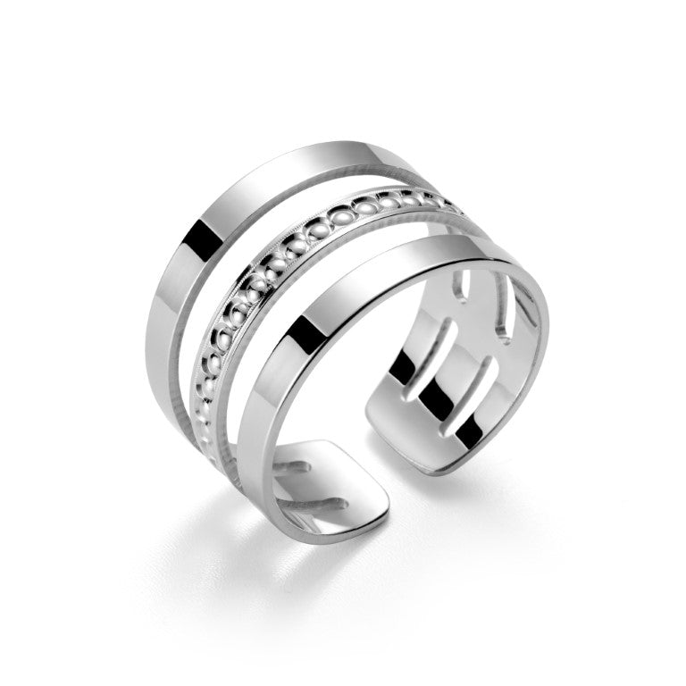 Ein Damenring, Einheitsgröße, aus 925 Silber