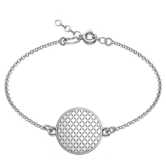 Ein Armband aus 925 Silber, Anlaufgeschützt Breite 1,0 mm, Durchmesser 18 mm, Länge 17-21 cm