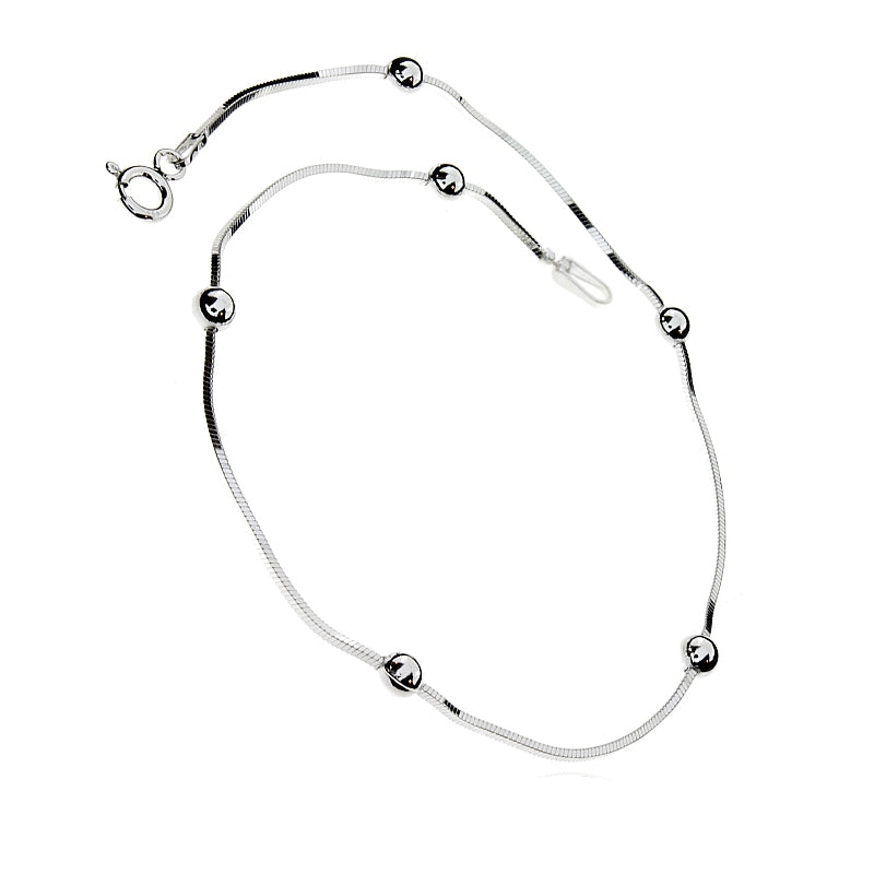Saturn-Armband aus 925 Silber, Anlaufgeschützt, Breite 1,1 mm, Länge 19 cm