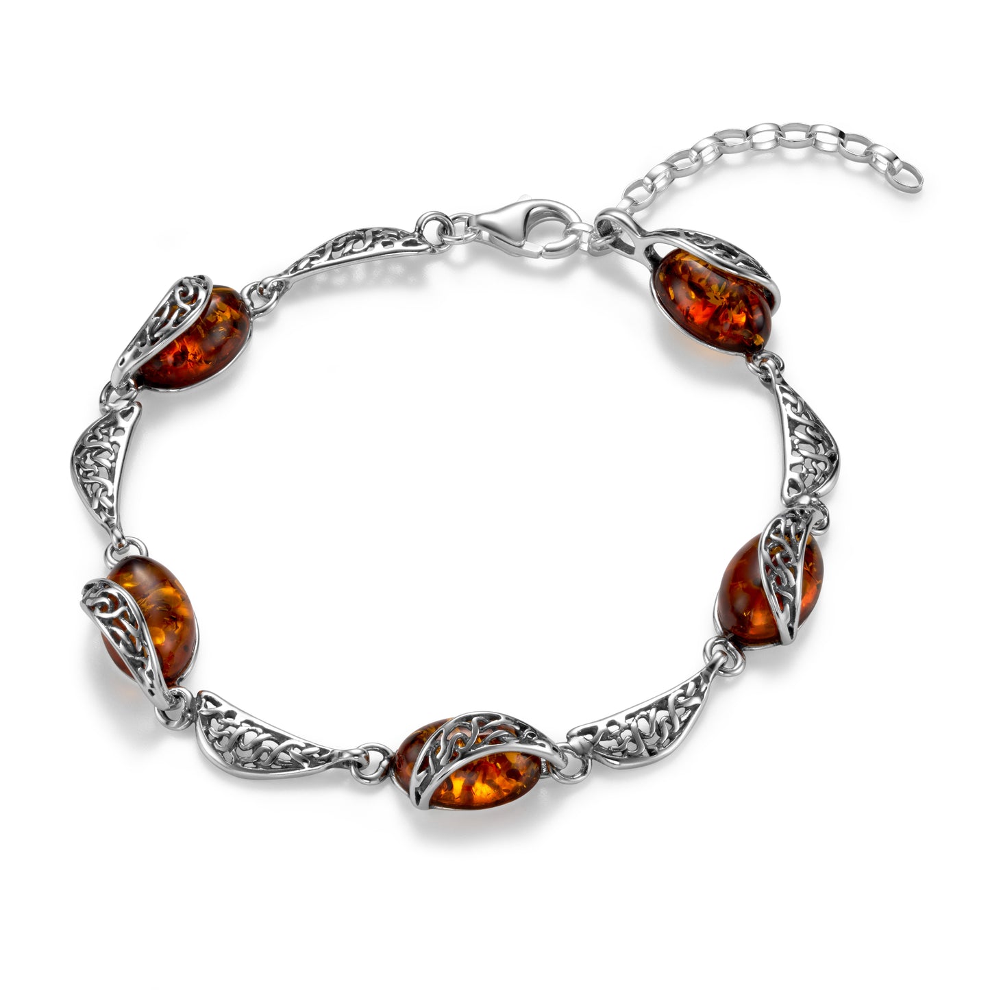 Ein oxidiertes Armband aus 925 Silber,  Anlaufgeschützt, Länge 18 cm - 21 cm