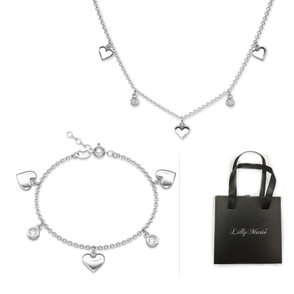Herzkette und Armband und Verpackung für Vitrine/Geschenkläden