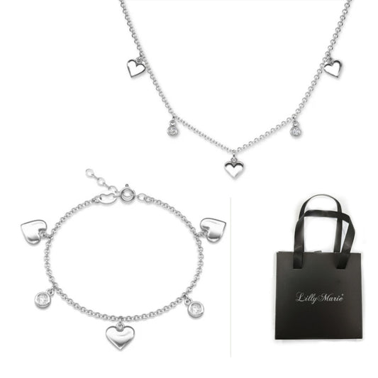 Herzkette und Armband und Verpackung für Vitrine/Geschenkläden