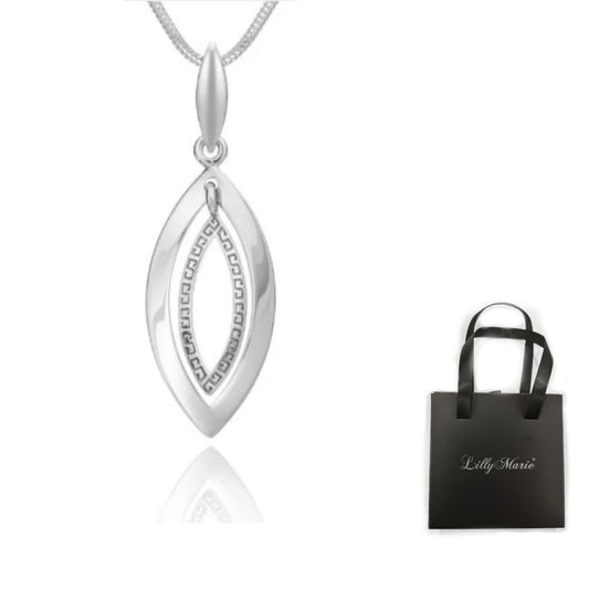 Silberanhänger mit Schlangenkette und Geschenkverpackung für Vitrine/Geschenkläden