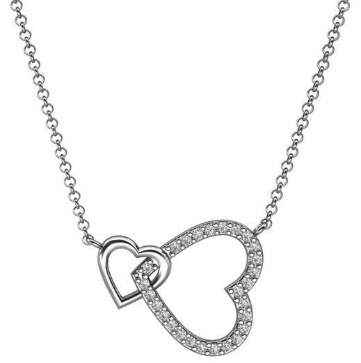 Eine Ankerkette mit einem Herzanhänger, aus 925 Silber, Anlaufgeschützt, Kettenbreite ca 0,6 mm, Länge 45+4 cm