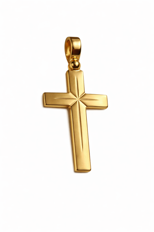 Kreuzanhänger aus 333 Gold, 22 mm x 15 mm (ohne Kette)