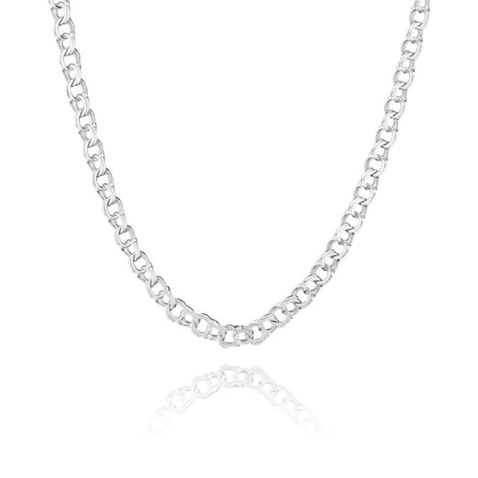 Garibaldi Kette aus 925 Silber, Anlaufgeschützt Breite 5 mm, Länge 50 cm