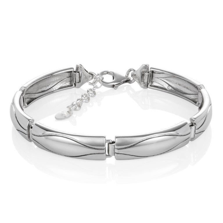 Armband aus 925 Silber, Anlaufgeschützt Breite 8 mm, Länge 18-21 cm