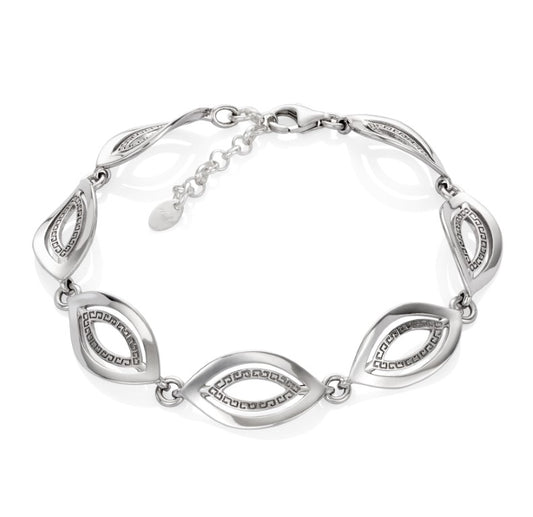 Ein Armband aus 925 Silber, Anlaufgeschützt Breite 12 mm, Länge 18-21 cm