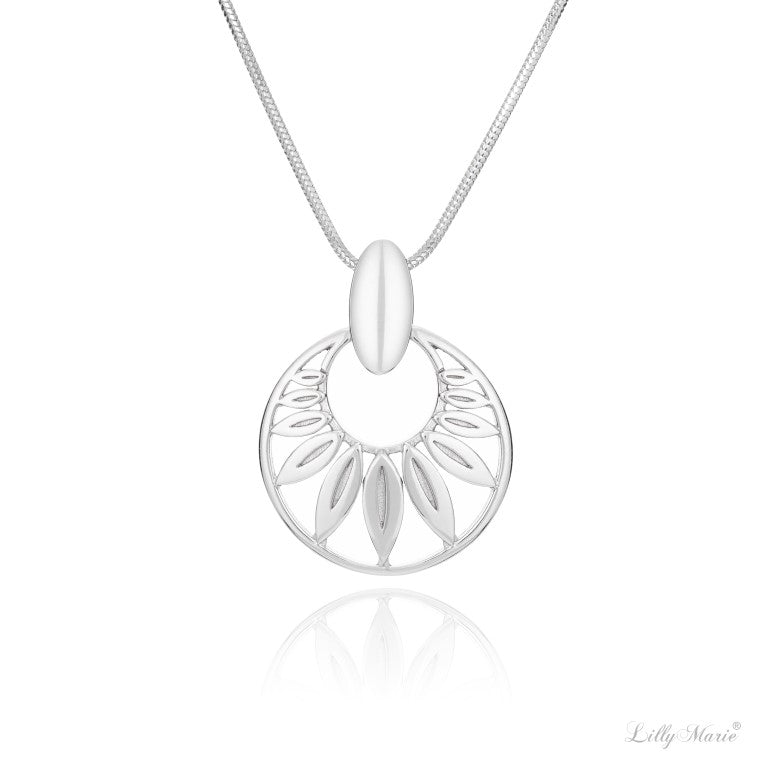 Runder Anhänger aus 925 Silber, Anlaufgeschützt, Durchmesser ca. 23 mm (ohne Kette)