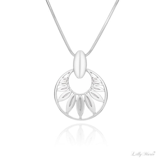 Runder Anhänger aus 925 Silber, Anlaufgeschützt, Durchmesser ca. 23 mm (ohne Kette)