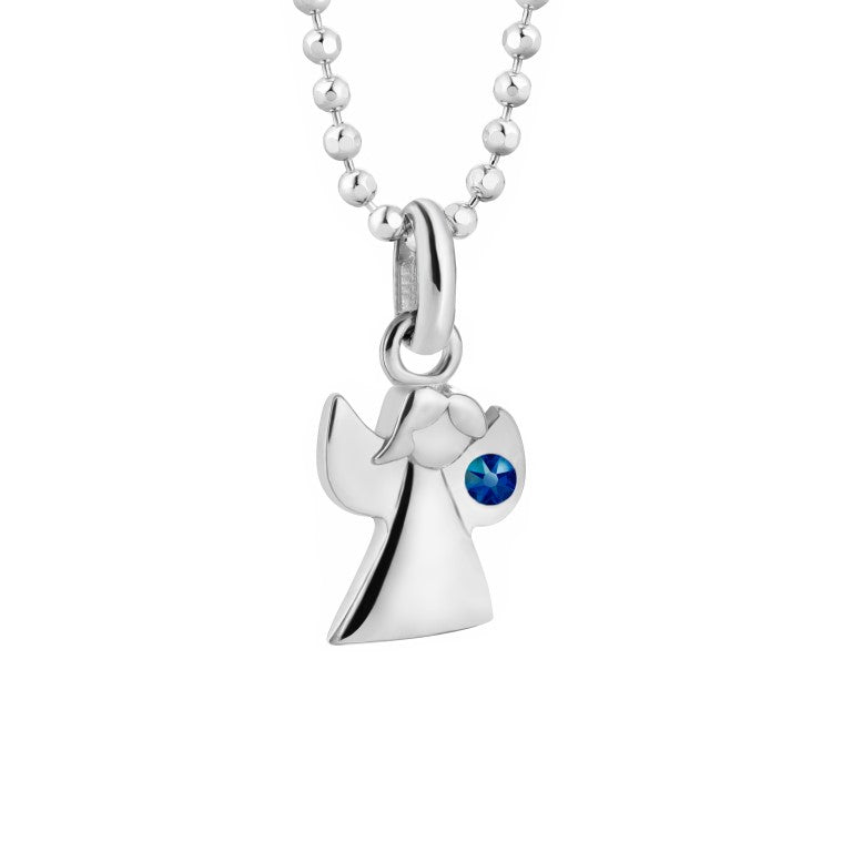 Engelanhänger aus 925 Silber, Anlaufgeschützt, ca. 13 mm x 9 mm (ohne Kette)