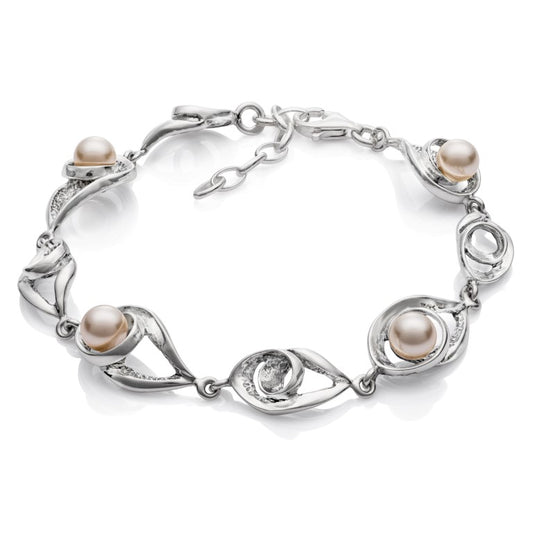 Armband in Tropfenform, 925 Silber, Anlaufgeschützt Breite 10 mm, Länge 18-21 cm
