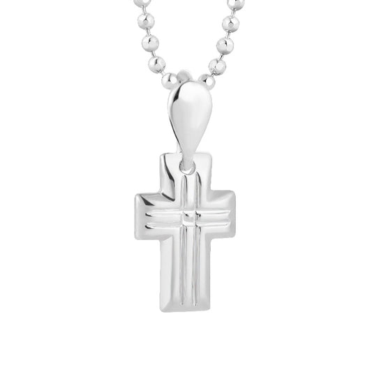 Kreuzanhänger aus 925 Silber, Anlaufgeschützt, ca. 14 mm x 9 mm (ohne Kette)