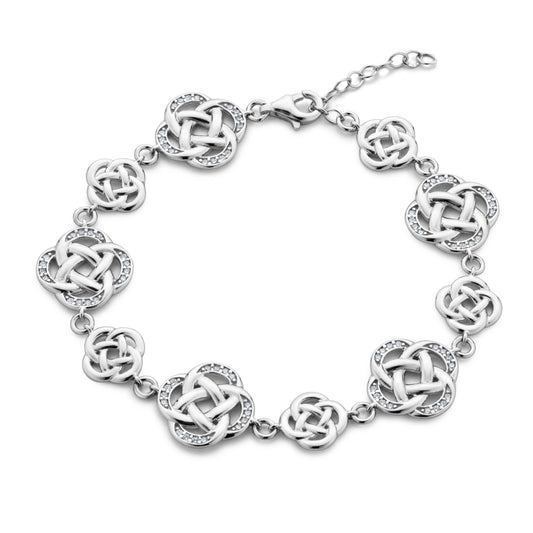 Ein Infinity Armband aus 925 Silber, Anlaufgeschützt Breite 12 mm, Länge 19-22 cm