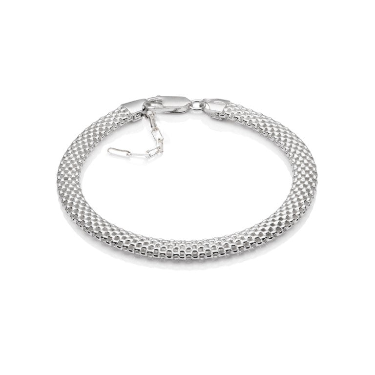 Armband aus 925 Silber, Anlaufgeschützt Breite 7 mm, Länge 20-24 cm