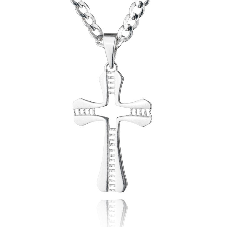 Kreuz aus massivem Silber 925, Anlaugeschützt (ohne Kette)